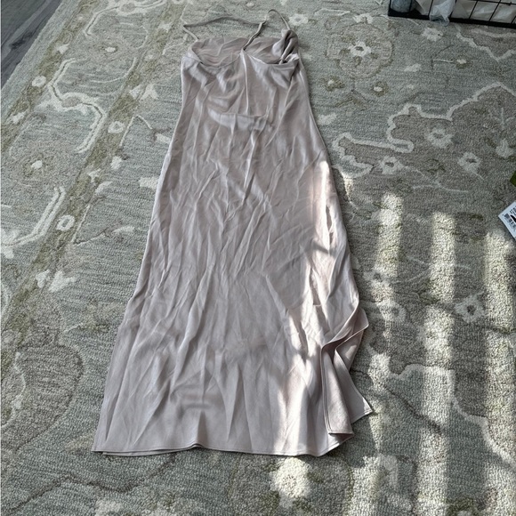 Express Cowl Neck Ivory Satin Slip Dress - Picture 3 of 3